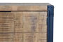 GINER Y COLOMER - Buffet 2 portes et tiroir en bois d'acacia et de manguier avec finition naturelle et métal noir - 80x180x45 cm